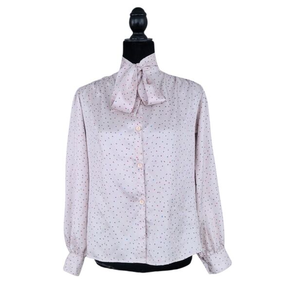 Purple Long Sleeve Cuffed Blouse with Tie Front - Picture 1 of 9